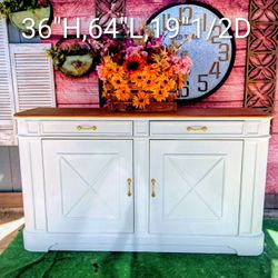 Farmhouse Style Wood Credenza Buffet Sideboard/Tv Console 