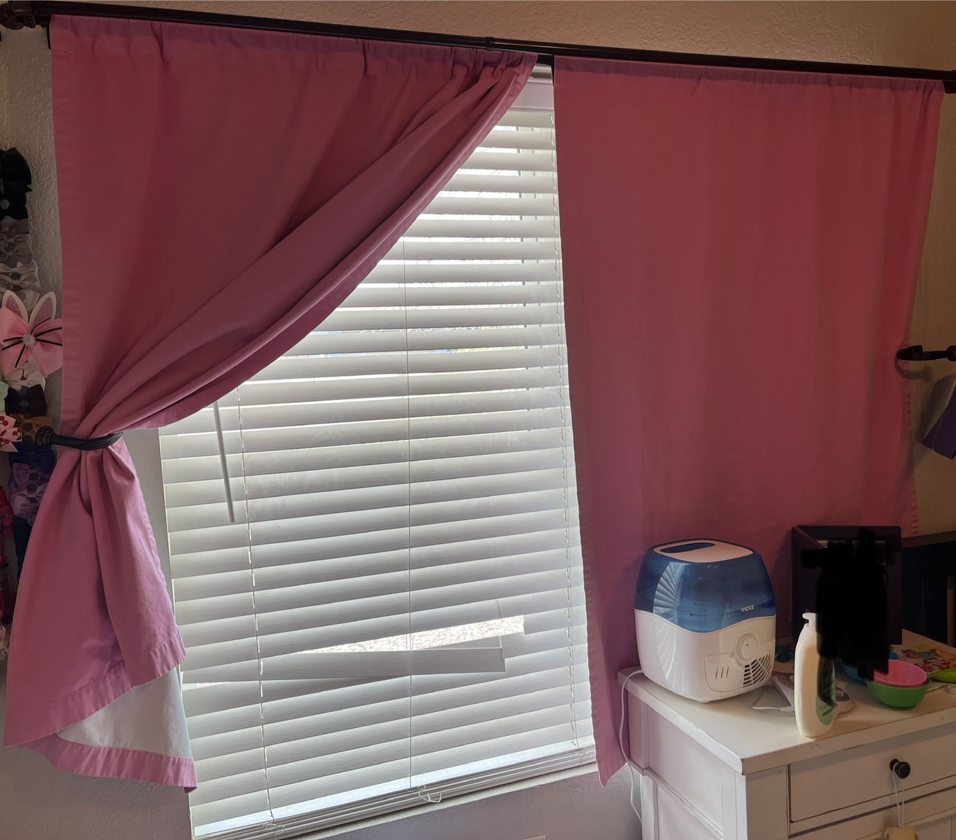 Pink Black Out Curtains