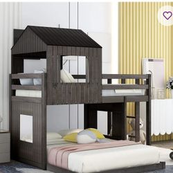 Scholl Twin Over Full Solid Wood Platform Loft Bed by Zoomie Kids