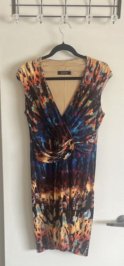 Colorful abstract print dress