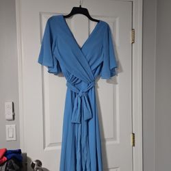Blue  Evening  Dress  