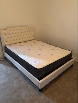 Queen size frame and mattress