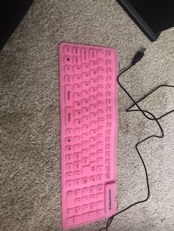 Pink Flexible Keyboard