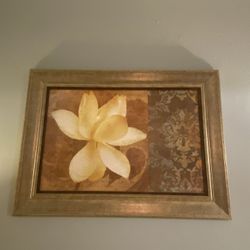 Keith Mallet Framed Floral Canvas