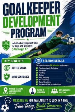 Goalkeeper Development program 1 o 1