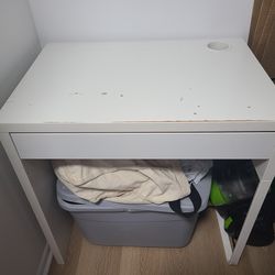 White Desk With Drawer
