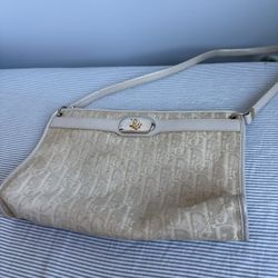 Christian Dior Beige Canvas Handbag 