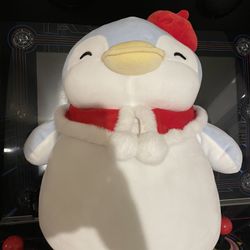 Large penguin christmas plush