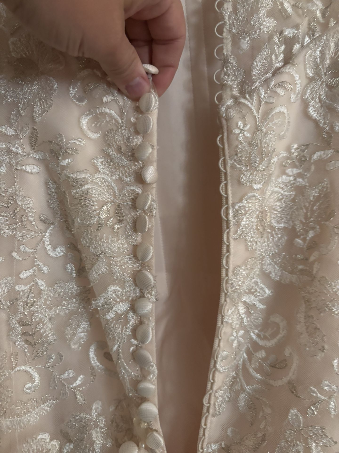 Mia Solano Dori Ivory Beaded Wedding Dress Size 14 tailored