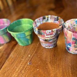 UPCYCLED ORIGINAL Designs Small Flower Pots SALE $2.50