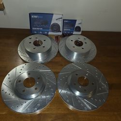 Slotted Brake Rotors & Pads