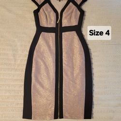 JAX Size 4 Casual formal dress. Like New. Very Flattering On. Stretchy. Lined. Zips All The Way Up Or Down.
