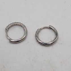 S925 sterling huggie hoops