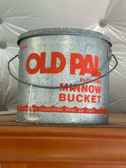 Old minnow bait bucket