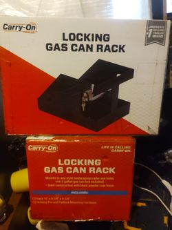 Locking gas can rack