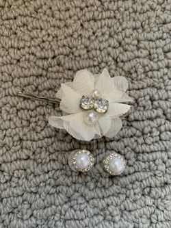 Wedding Jewelry -Brand New hair pin and earrings