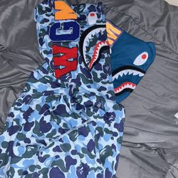 Blue Bape Hoodie 