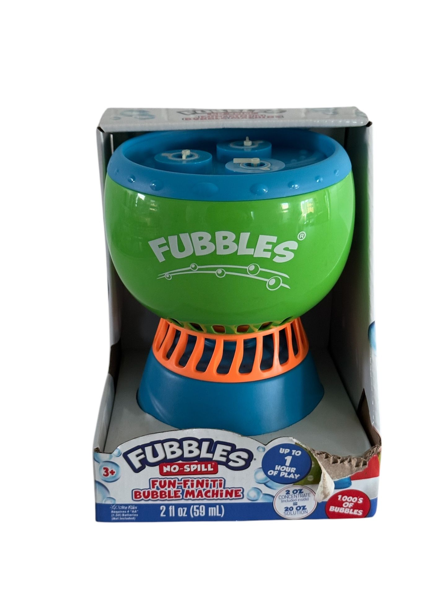 Little Kids Fubbles No-Spill Fun-Finiti Bubble Machine Active Play New