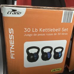 Available ✅ New Set Of 30 Lbs Kettle Bells 