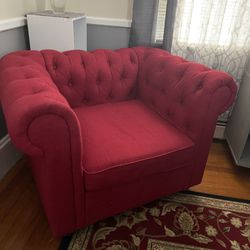 Loveseat Sofa Red 