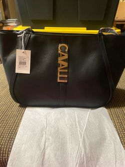 Cavalli Class Sandra Shopper Black Tote