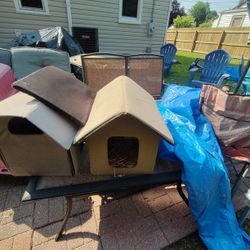 Six Various Outside Cat Houses 
