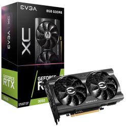 EVGA GeForce RTX 3050 XC GAMING, 08G-P5-3553-KR, 8GB GDDR6, Dual-Fan, Metal Backplate