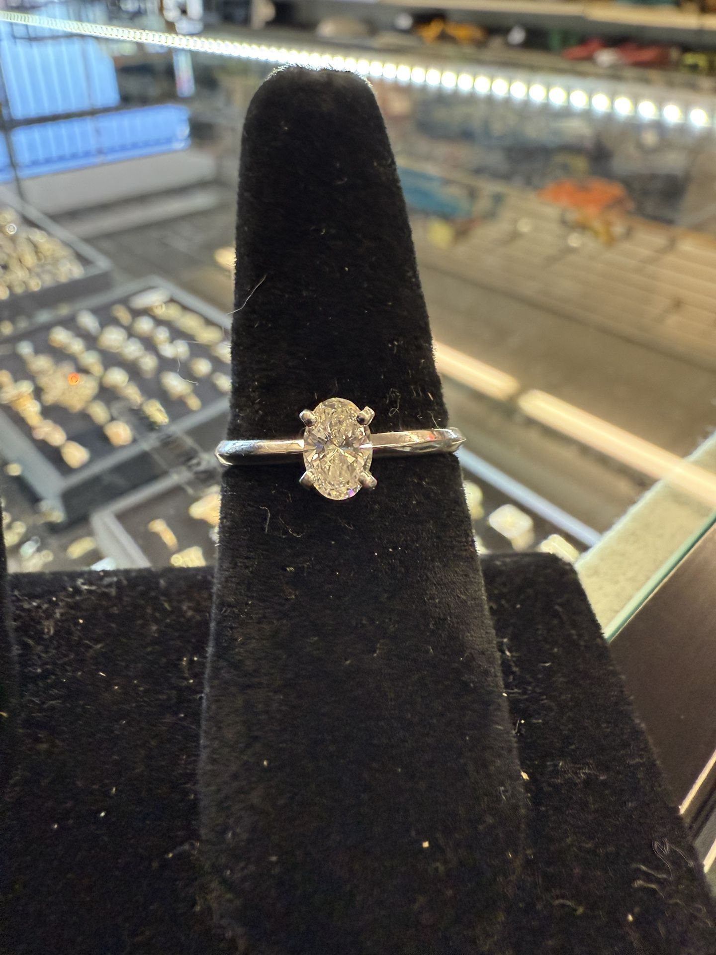 14KT Engagement Ring W/ Natural Oval Diamond 40683-1