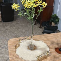 Beautiful bubble glass vase from the 70s, white The vase is in excellent condition and has neither cracks nor chips.