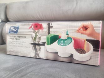 LIQUID SOAP DISPENSER AND SPONGE HOLDER PLASTIC FOR KITCHEN