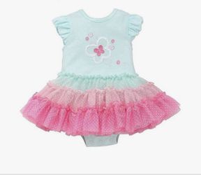 Toddler Butterfly Ruffle Tule Onesie Dress 18 Months NWT