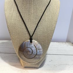 Mother  Of  Pearl  Spiral  Pendant  