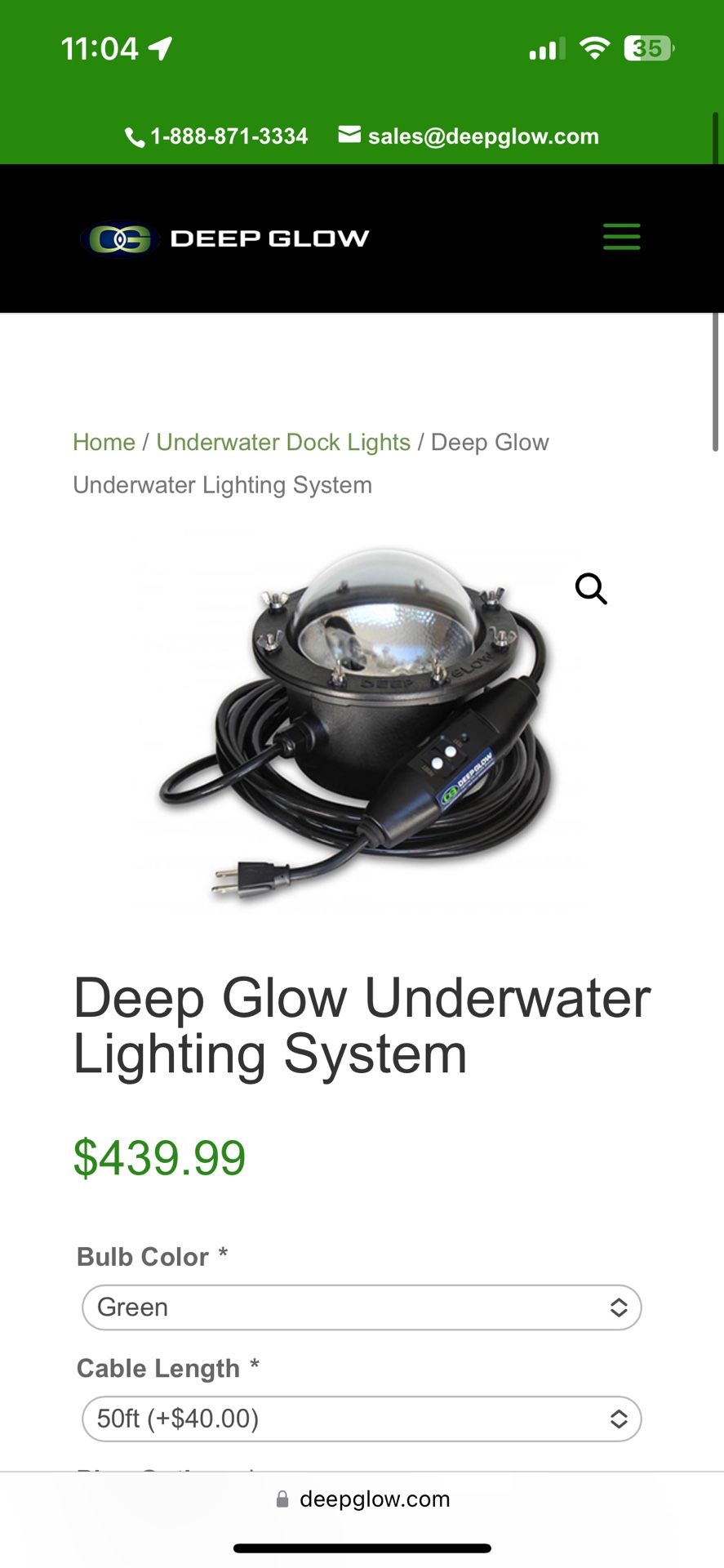 Under Glow Dock light OBO