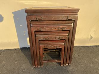 Set of Four Chinese Rosewood Nesting Tables