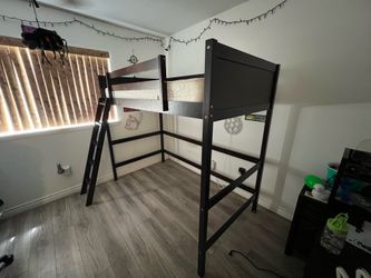 Children's loft bed frame