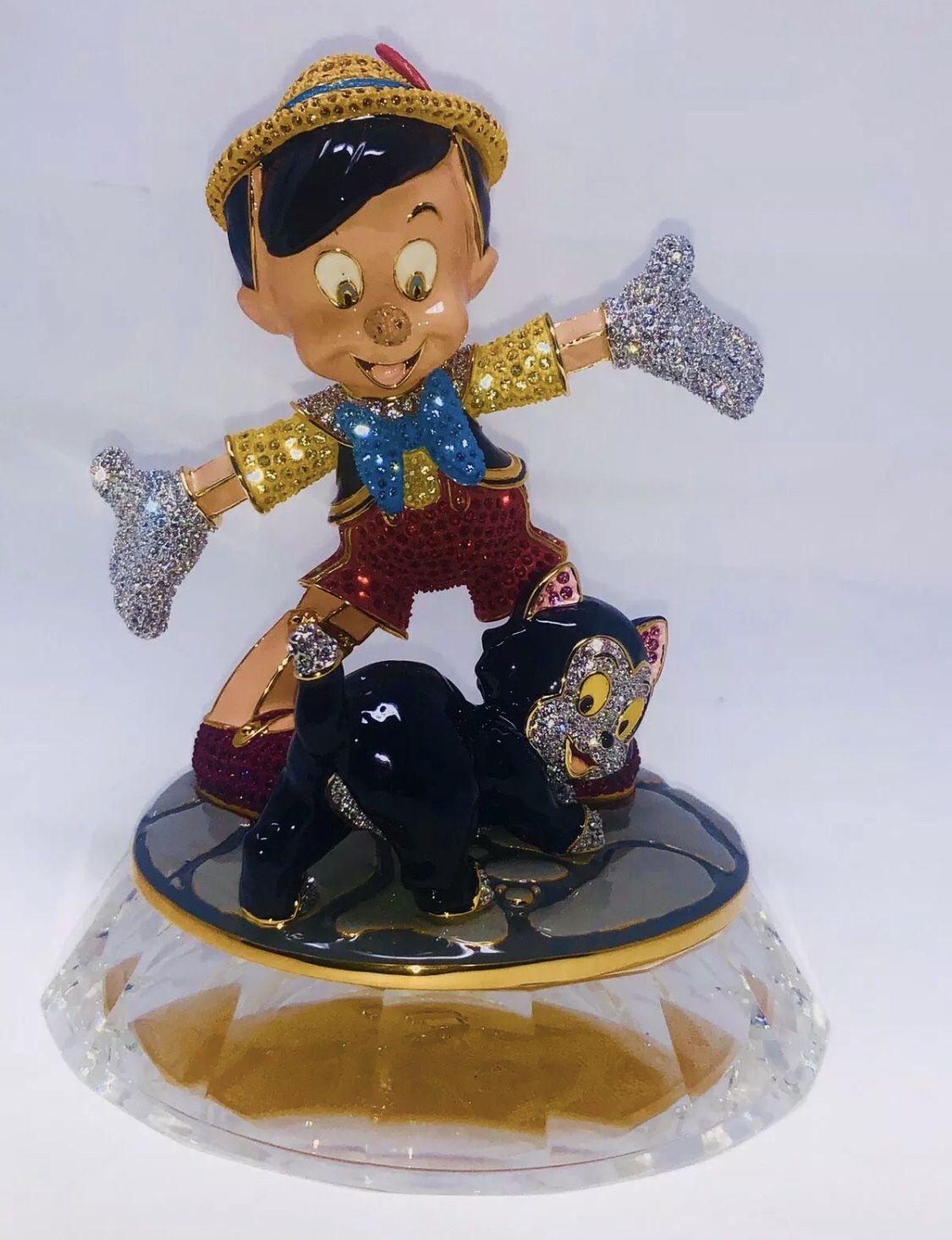 Disney Arribas Brother Pinocchio Swarovski Crystals figurine for