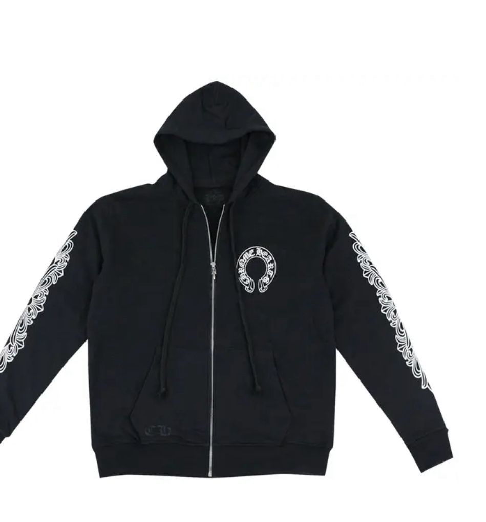 Black And White Chrome Hearts Hoodie