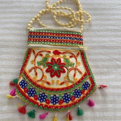 Embroidered Shoulder Bag