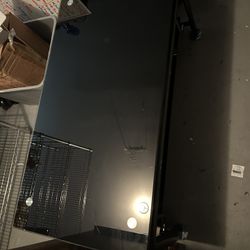 Black Glass And Metal Tv Stand/Media Console 