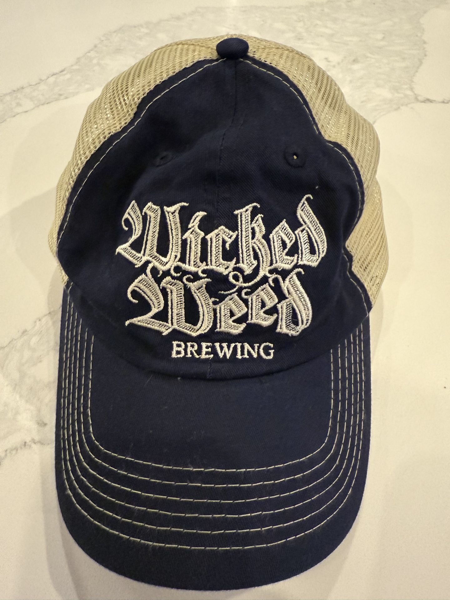 Wicked Weed BREWING Vintage Embroidered Adjustable Strapback Trucker Hat