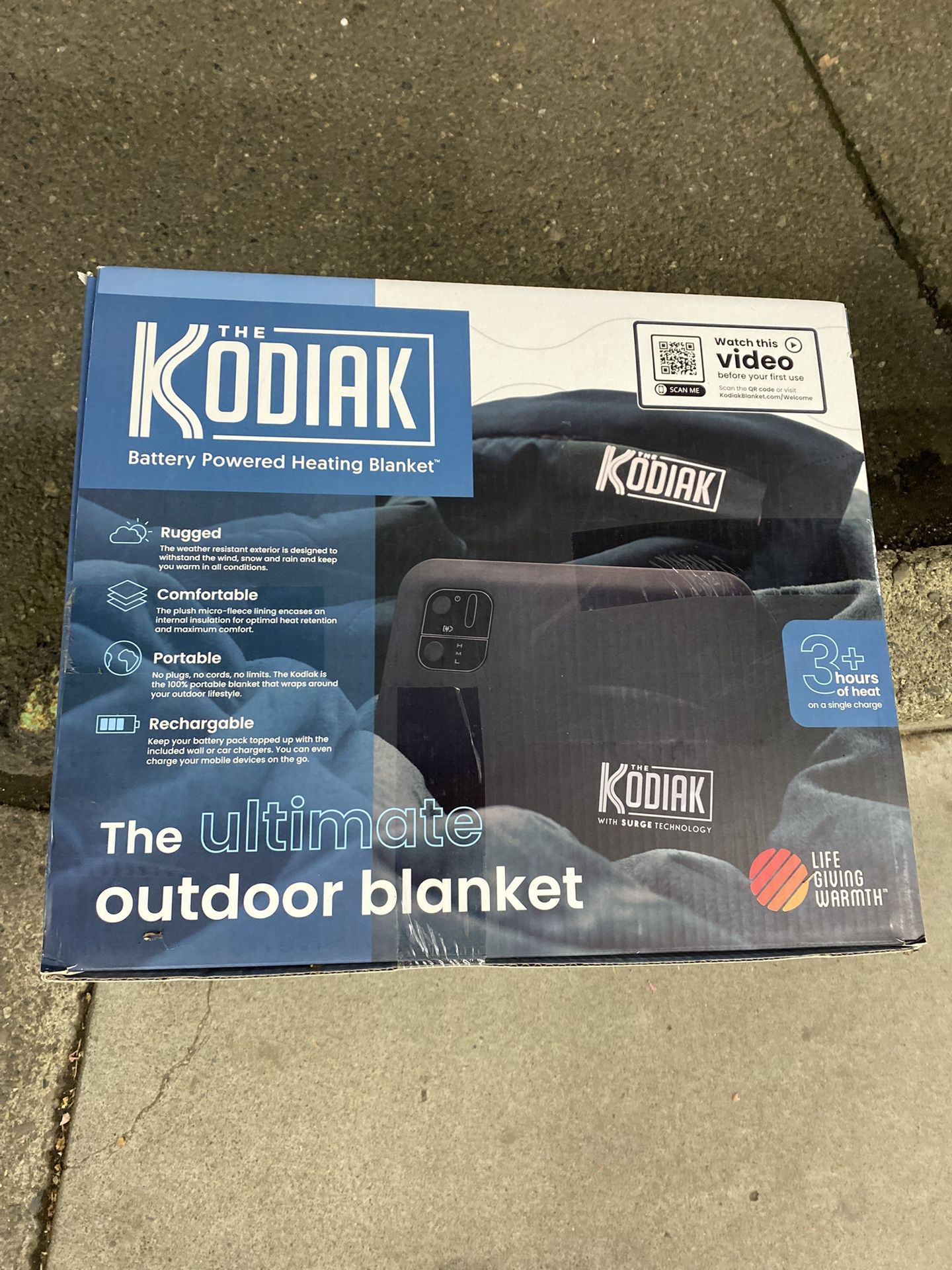 The Kodiak battery powered heating blanket