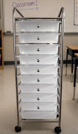 Rolling cart organizer