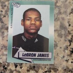 2002 mint rookie review LeBron James card in plastic