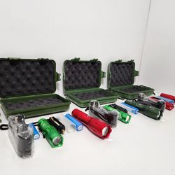 U'King Zoomable LED Flashlights Tactical Torch Light Camping Hiking Fishing ( Red, Red & Red/Green )