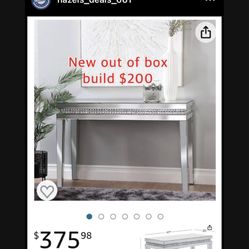 New Out Of Box Build Beautiful Table Entry/desk. /vanity $200