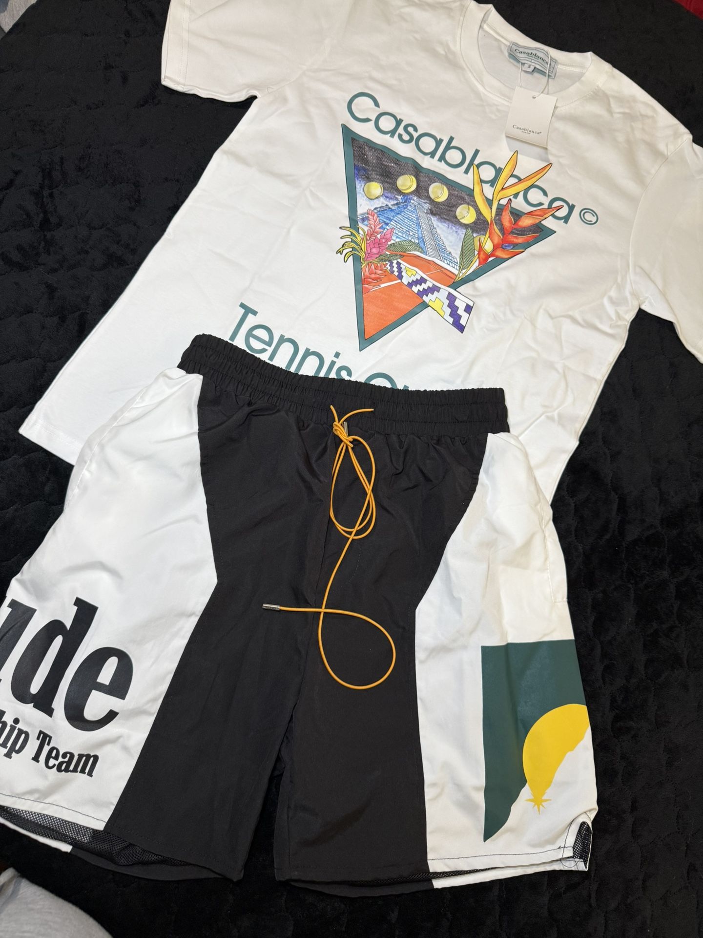 Rhude Shorts X Casablanca T-shirt