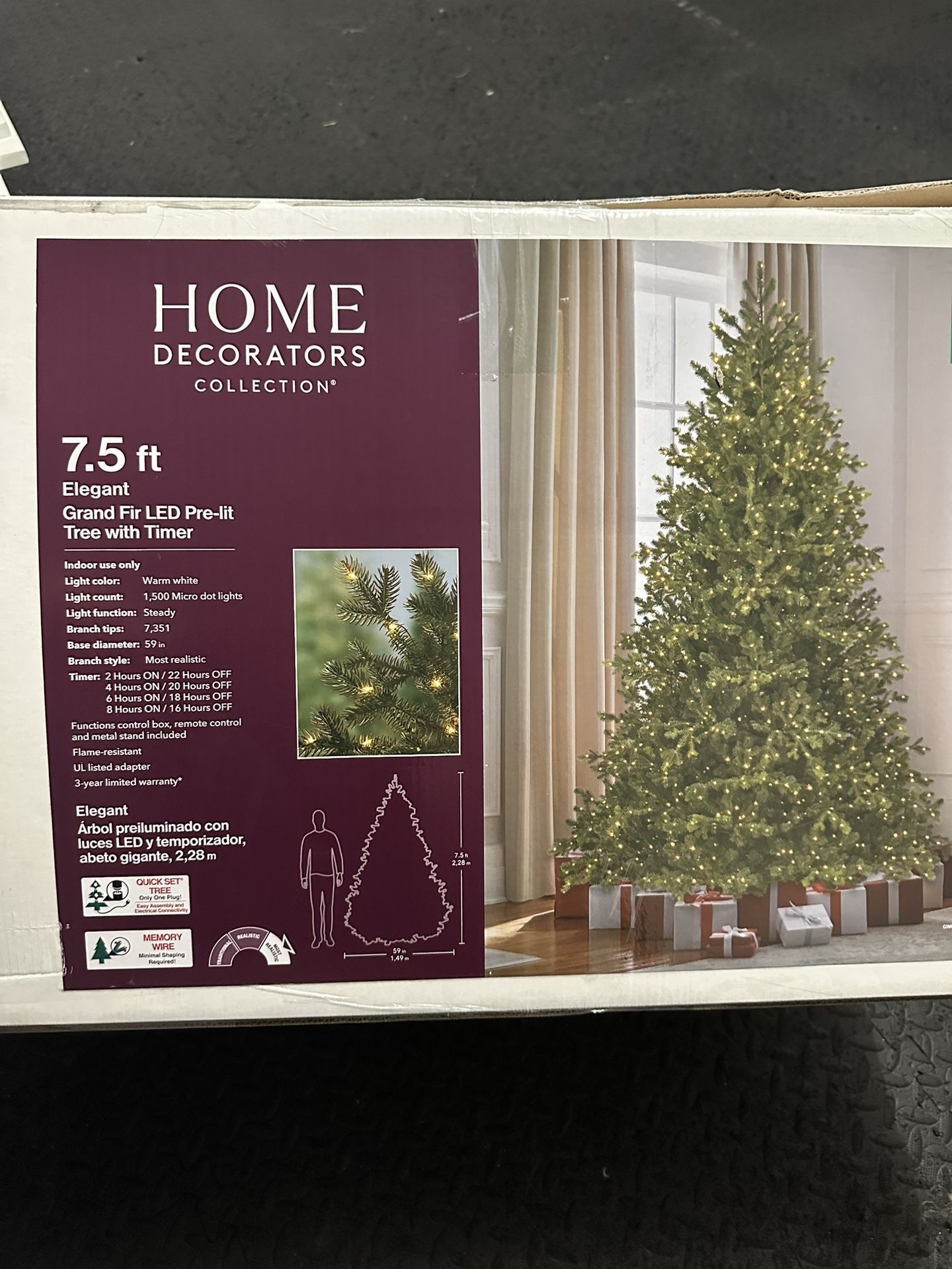 Viral Tiktok Christmas Tree 7.5ft Pre Lit