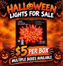 Orange Halloween Lights 60 Ft Long