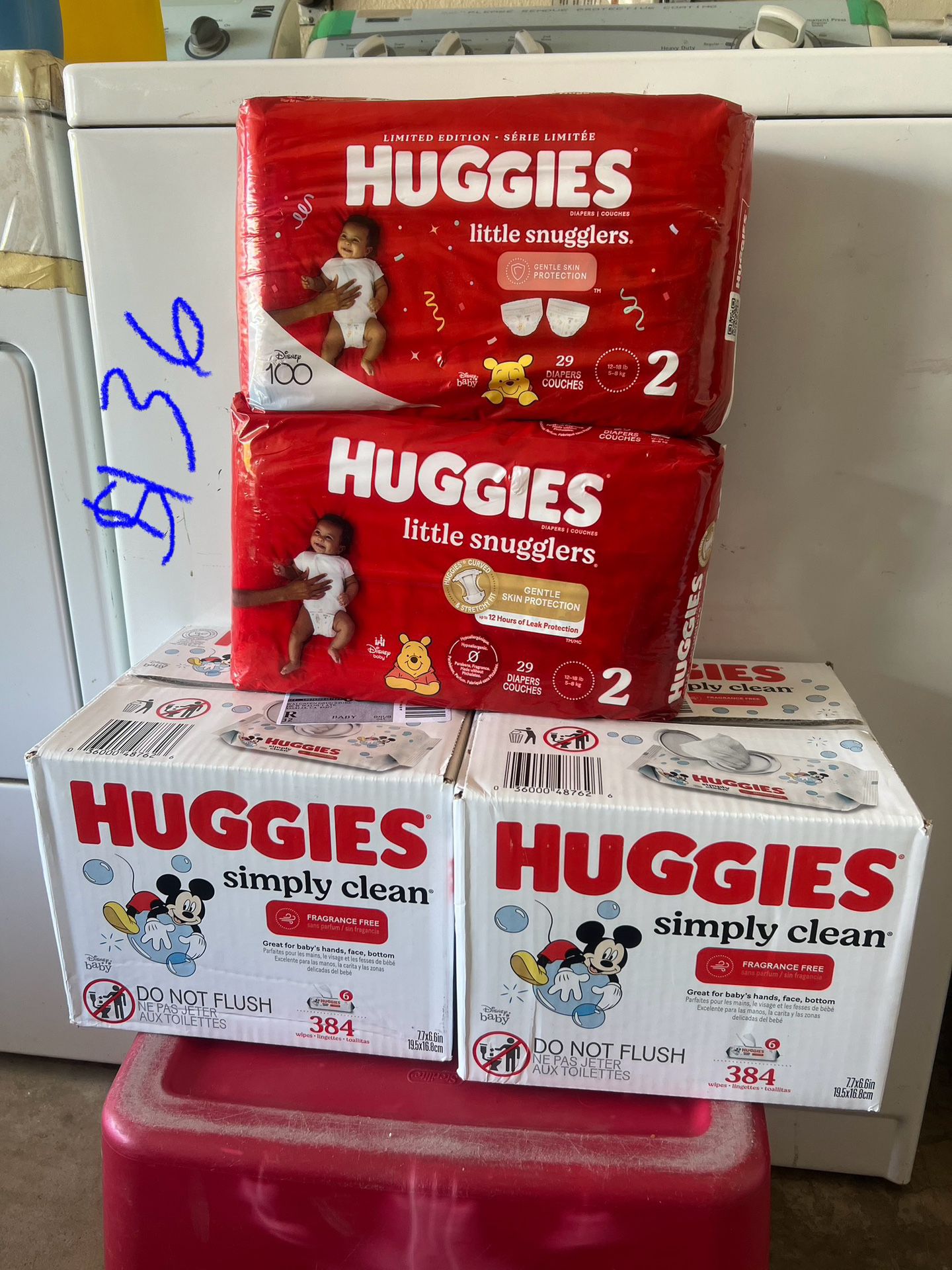 $36 Diapers And Wipes Huggies