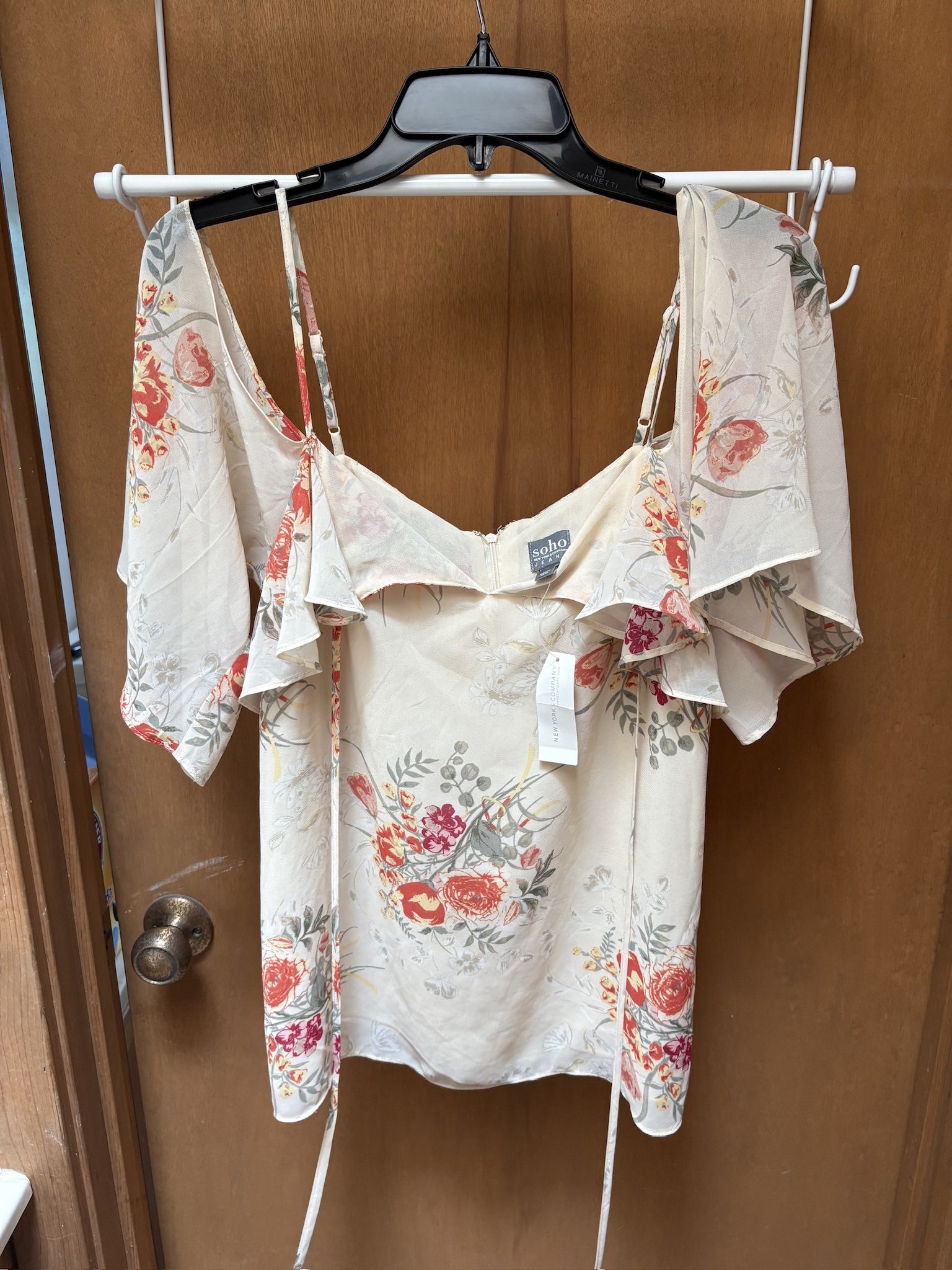 Soho Jeans Cold Shoulder Blouse Size Small NWT